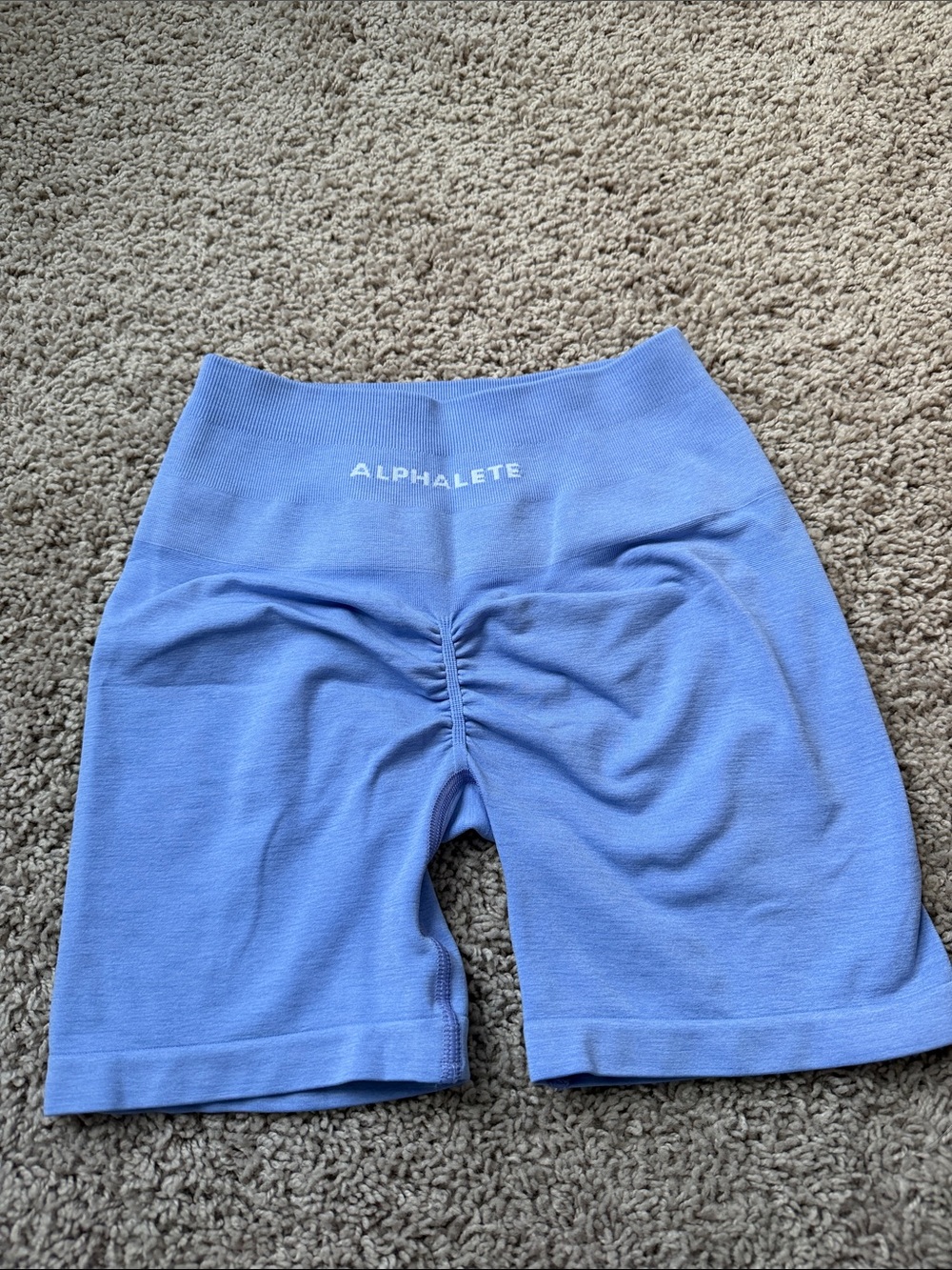 Alphalete Scrunch High-Rise Bike Shorts — Periwinkle